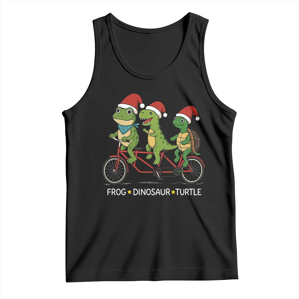 Subtle FDT Christmas Tank Top Frog Dinosaur Turtle Political Satire TS10 Black Print Your Wear