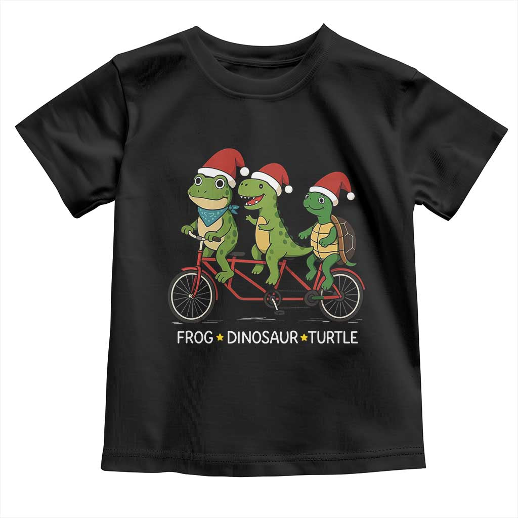 Subtle FDT Christmas Toddler T Shirt Frog Dinosaur Turtle Political Satire TS10 Black Print Your Wear