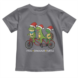 Subtle FDT Christmas Toddler T Shirt Frog Dinosaur Turtle Political Satire TS10 Charcoal Print Your Wear