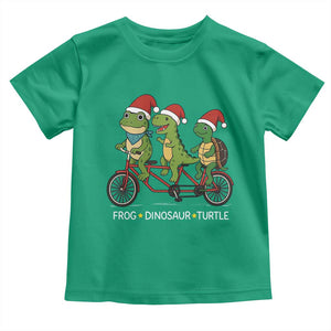 Subtle FDT Christmas Toddler T Shirt Frog Dinosaur Turtle Political Satire - Print Your Wear
