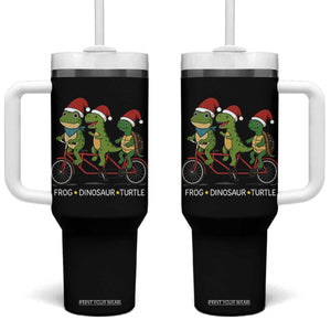 Subtle FDT Christmas Tumbler With Handle Frog Dinosaur Turtle Political Satire TS10 One Size: 40 oz Black Print Your Wear