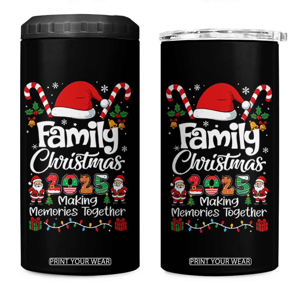 Family Christmas 2025 4 in 1 Can Cooler Tumbler Matching Xmas Squad Santa TS10 One Size: 16 oz Black Print Your Wear
