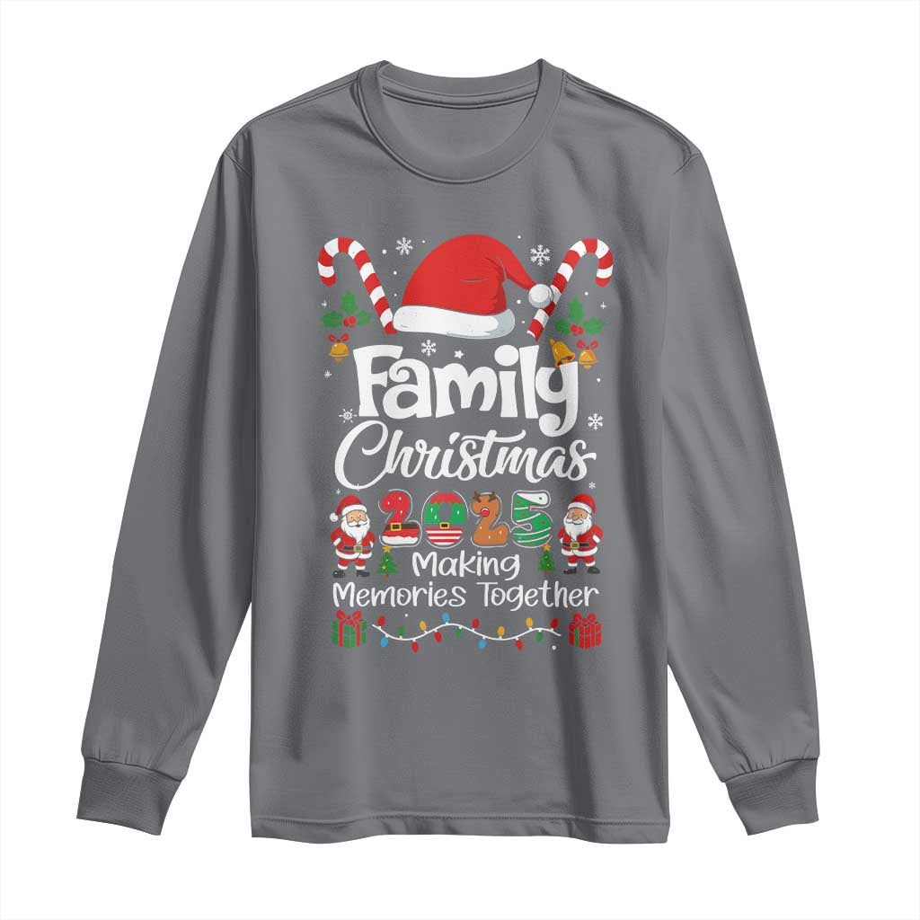 Family Christmas 2025 Long Sleeve Shirt Matching Xmas Squad Santa TS10 Charcoal Print Your Wear