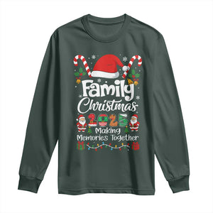 Family Christmas 2025 Long Sleeve Shirt Matching Xmas Squad Santa TS10 Dark Forest Green Print Your Wear