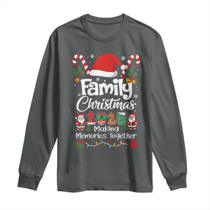 Family Christmas 2025 Long Sleeve Shirt Matching Xmas Squad Santa TS10 Dark Heather Print Your Wear