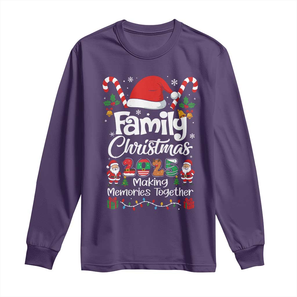 Family Christmas 2025 Long Sleeve Shirt Matching Xmas Squad Santa TS10 Purple Print Your Wear