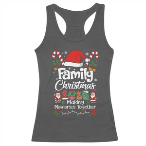 Family Christmas 2025 Racerback Tank Top Matching Xmas Squad Santa TS10 Dark Heather Print Your Wear