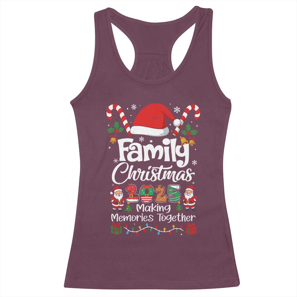 Family Christmas 2025 Racerback Tank Top Matching Xmas Squad Santa TS10 Maroon Print Your Wear