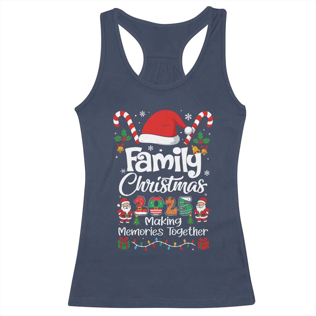 Family Christmas 2025 Racerback Tank Top Matching Xmas Squad Santa TS10 Navy Print Your Wear