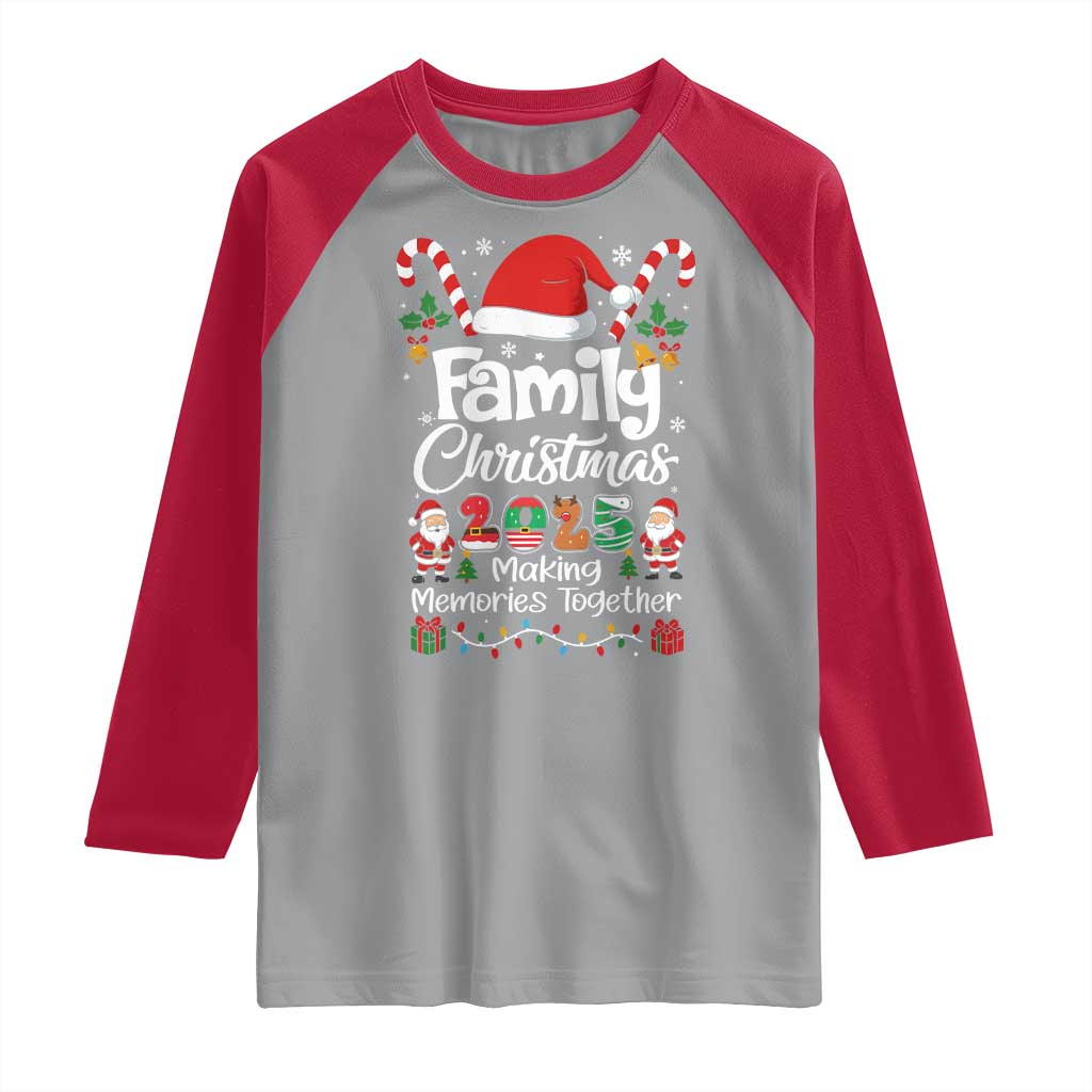 Family Christmas 2025 Raglan Shirt Matching Xmas Squad Santa TS10 Sport Gray Red Print Your Wear