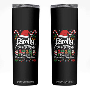 Family Christmas 2025 Skinny Tumbler Matching Xmas Squad Santa TS10 Black Print Your Wear