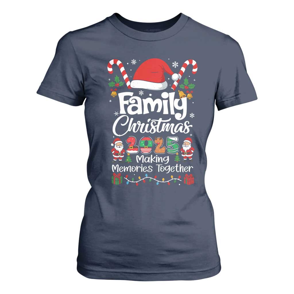 Family Christmas 2025 T Shirt For Women Matching Xmas Squad Santa TS10 Navy Print Your Wear