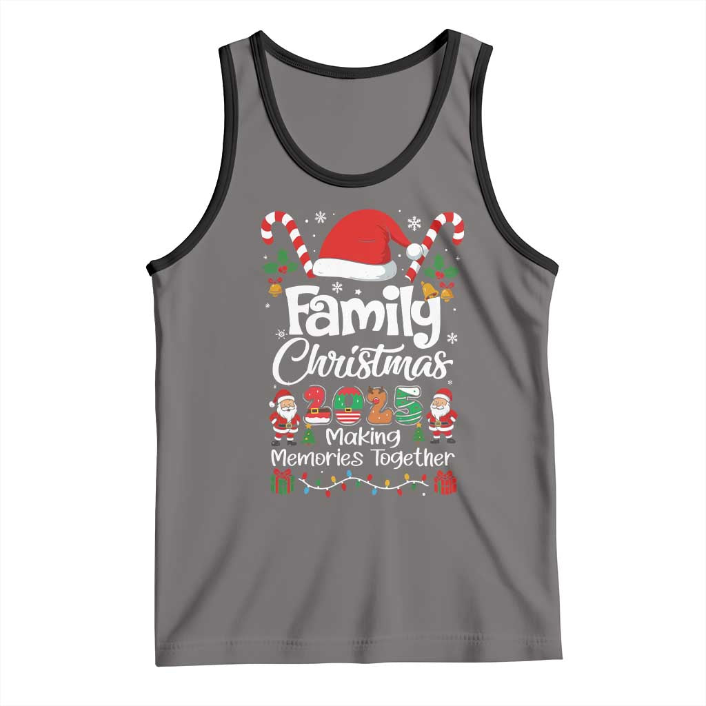 Family Christmas 2025 Tank Top Matching Xmas Squad Santa TS10 Deep Heather Black Print Your Wear