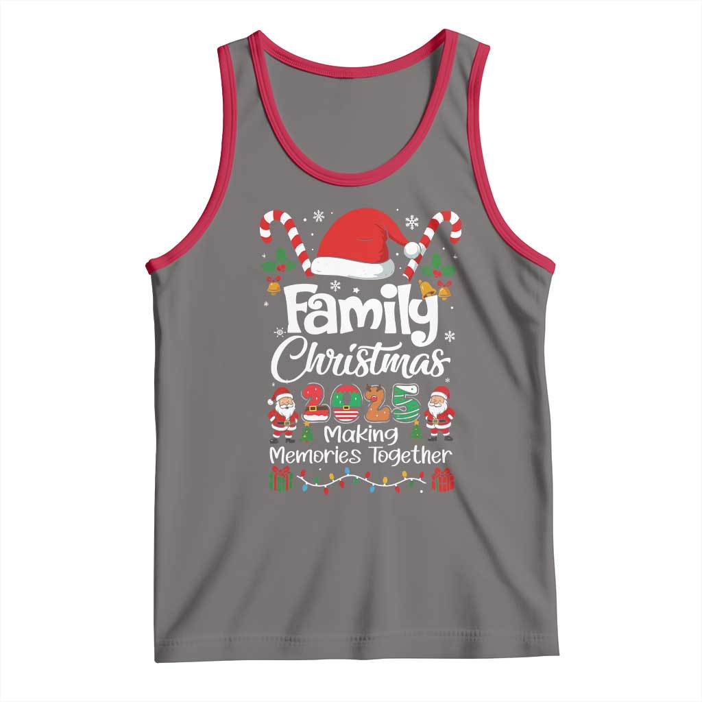 Family Christmas 2025 Tank Top Matching Xmas Squad Santa TS10 Deep Heather Red Print Your Wear