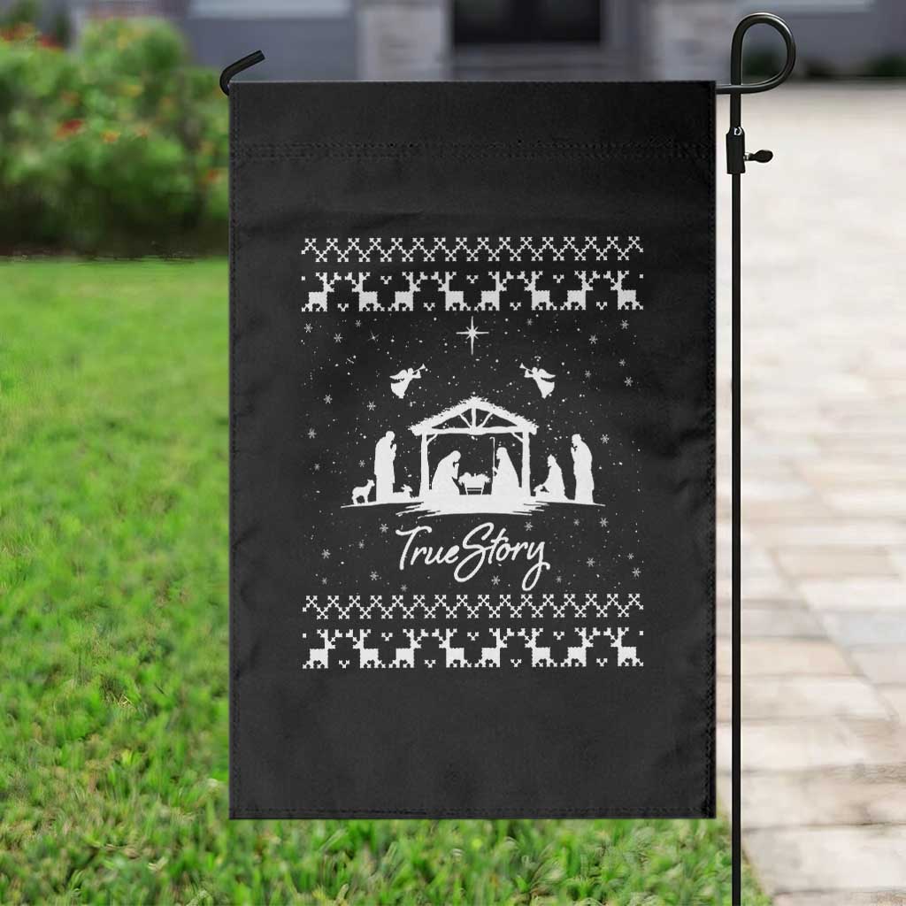Nativity Scene Christmas Garden Flag Christian True Story Jesus Birth Ugly Xmas TS10 Print Your Wear