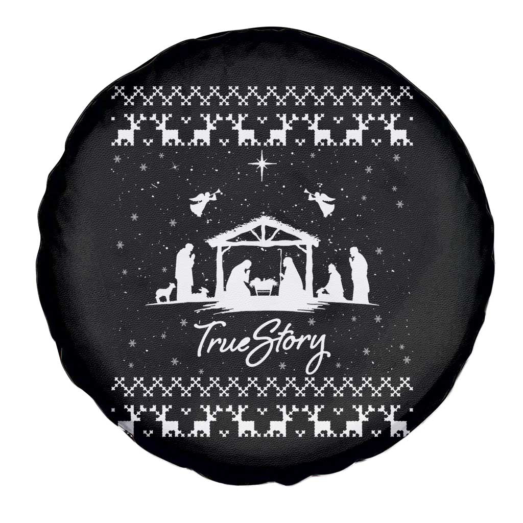 Nativity Scene Christmas Spare Tire Cover Christian True Story Jesus Birth Ugly Xmas TS10 Print Your Wear