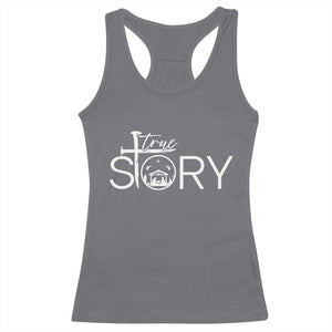 Christian True Story Racerback Tank Top Nativity Scene Christmas Faith Cross Jesus Birth TS10 Charcoal Print Your Wear