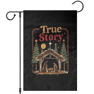 Vintage Nativity Scene Garden Flag Christian Christmas True Story Jesus Birth TS10 Black Print Your Wear