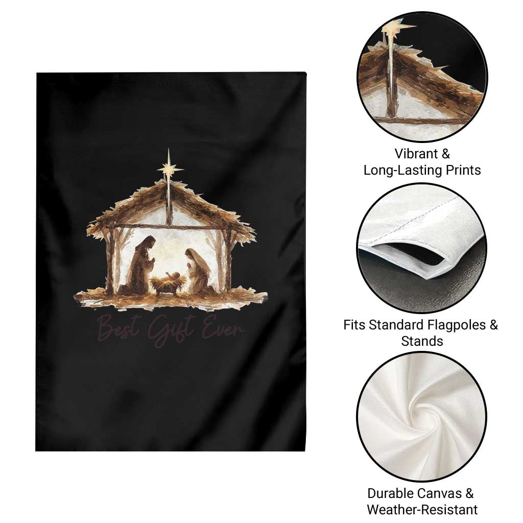 Nativity Scene Garden Flag Christian Christmas Jesus Best Gift Ever TS10 Print Your Wear