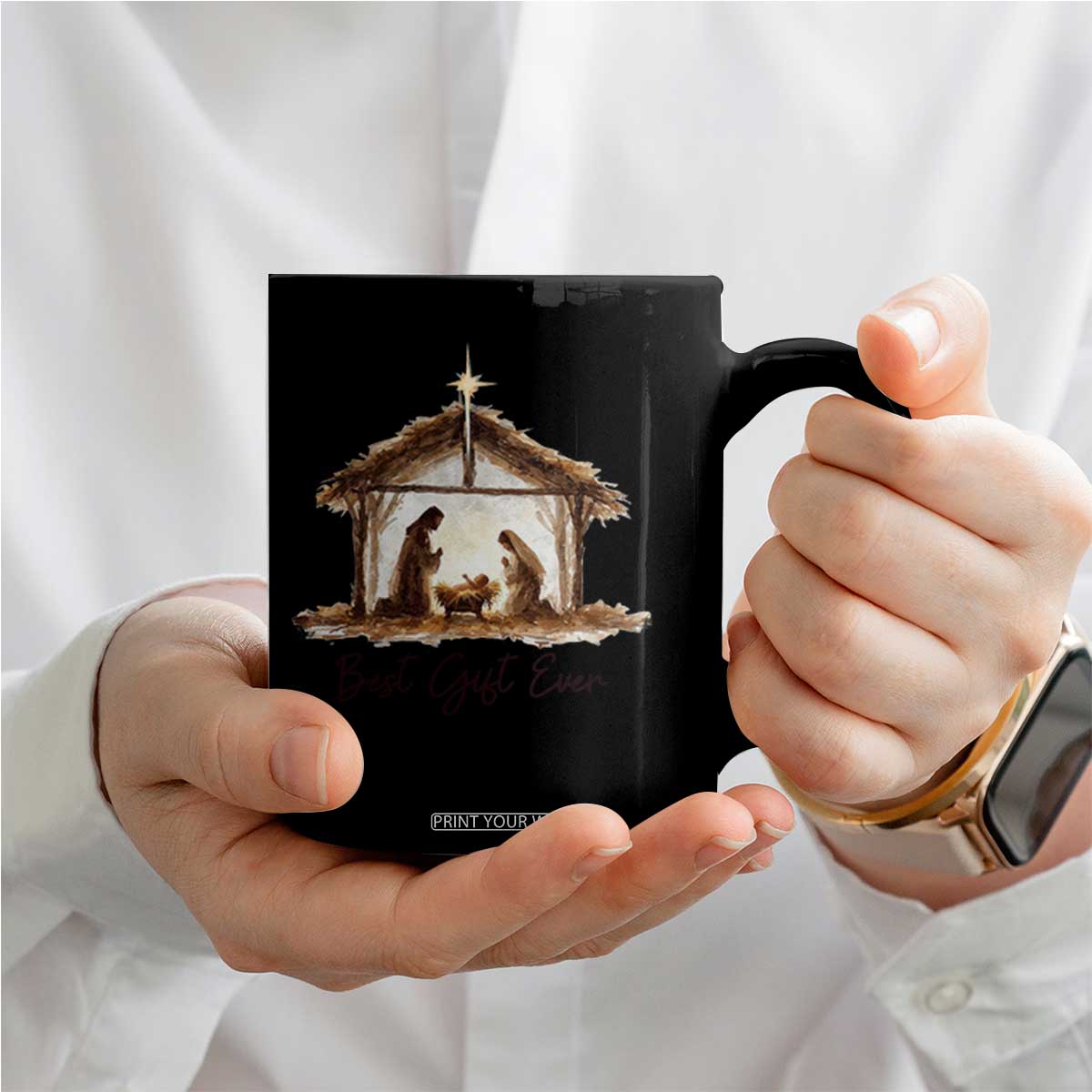 Nativity Scene Coffee Mug Christian Christmas Jesus Best Gift Ever TS10 Print Your Wear