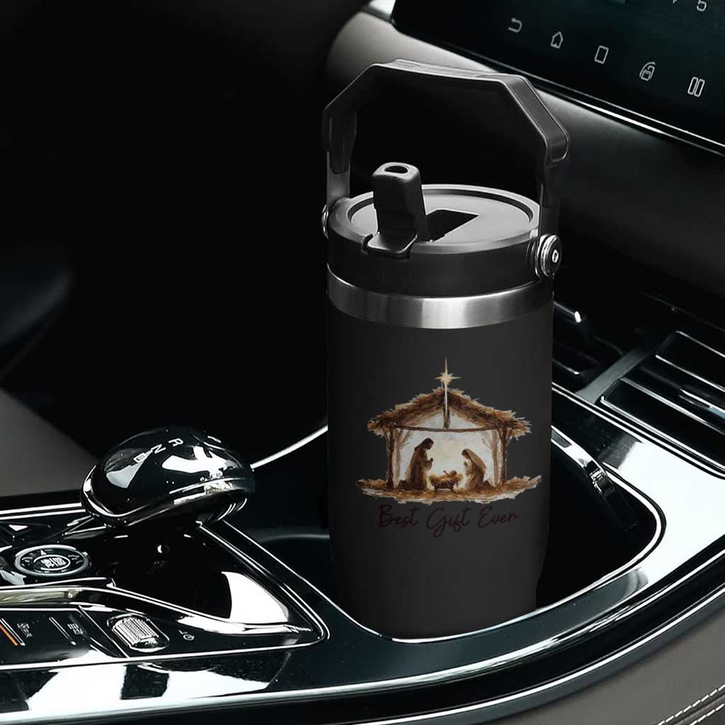 Nativity Scene Flip Straw Tumbler Christian Christmas Jesus Best Gift Ever TS10 Print Your Wear