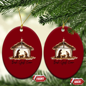 Nativity Scene Ceramic Ornament Christian Christmas Jesus Best Gift Ever TS10 Print Your Wear