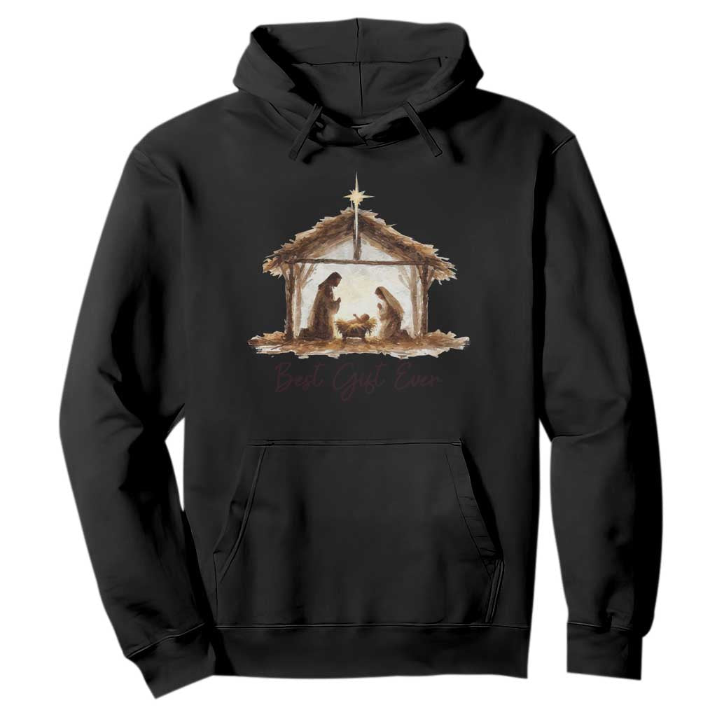 Nativity Scene Hoodie Christian Christmas Jesus Best Gift Ever TS10 Black Print Your Wear