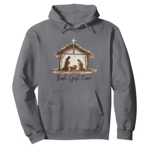 Nativity Scene Hoodie Christian Christmas Jesus Best Gift Ever TS10 Charcoal Print Your Wear