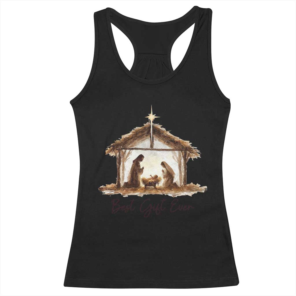 Nativity Scene Racerback Tank Top Christian Christmas Jesus Best Gift Ever TS10 Black Print Your Wear