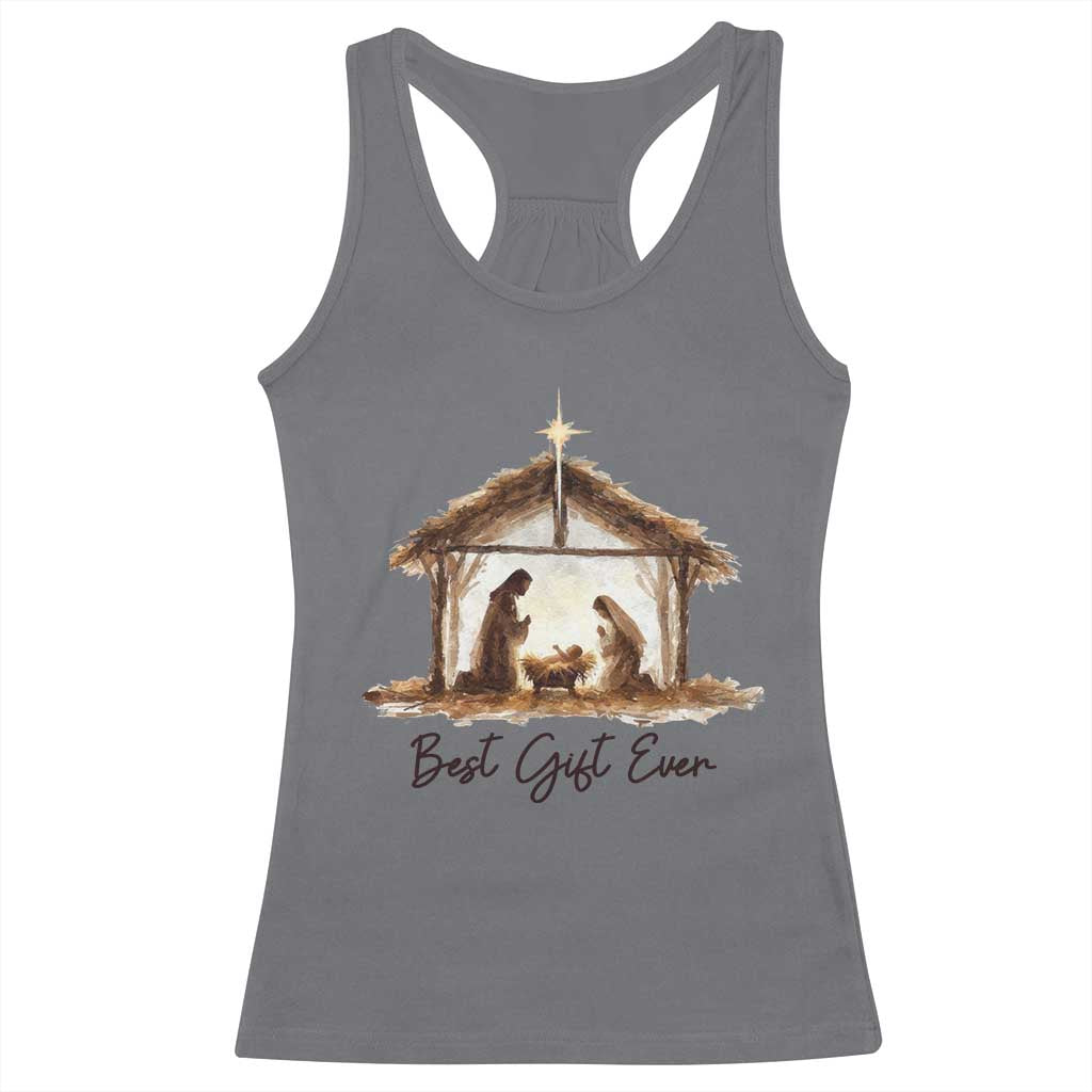 Nativity Scene Racerback Tank Top Christian Christmas Jesus Best Gift Ever TS10 Charcoal Print Your Wear