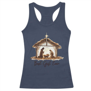 Nativity Scene Racerback Tank Top Christian Christmas Jesus Best Gift Ever TS10 Navy Print Your Wear