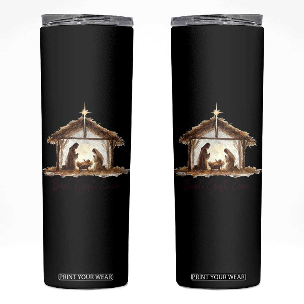 Nativity Scene Skinny Tumbler Christian Christmas Jesus Best Gift Ever TS10 Black Print Your Wear