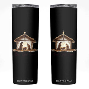 Nativity Scene Skinny Tumbler Christian Christmas Jesus Best Gift Ever TS10 Black Print Your Wear