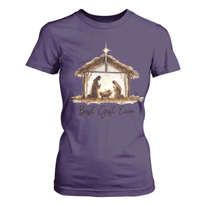Nativity Scene T Shirt For Women Christian Christmas Jesus Best Gift Ever TS10 Purple Print Your Wear