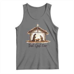 Nativity Scene Tank Top Christian Christmas Jesus Best Gift Ever TS10 Black Heather Print Your Wear