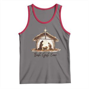 Nativity Scene Tank Top Christian Christmas Jesus Best Gift Ever TS10 Deep Heather Red Print Your Wear