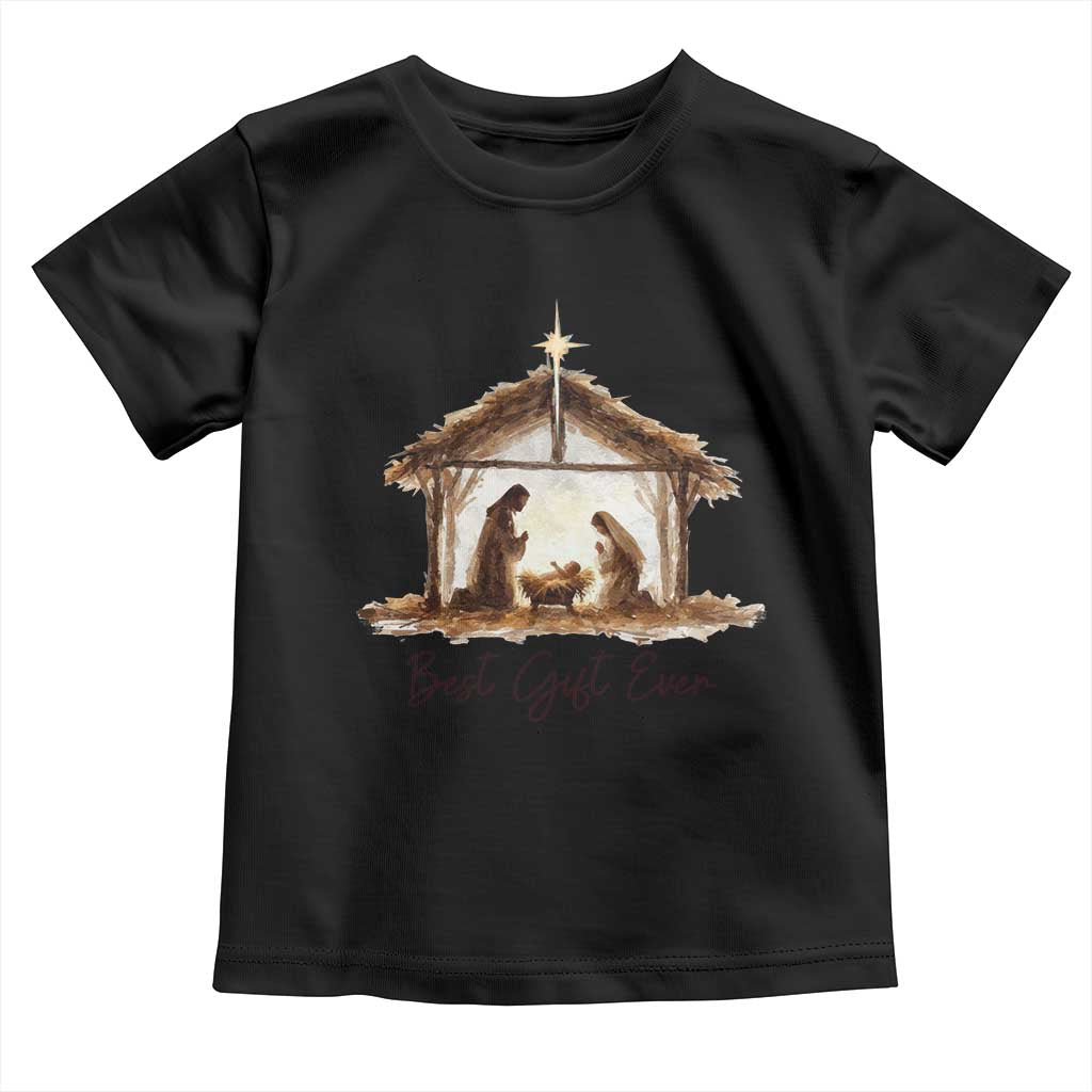 Nativity Scene Toddler T Shirt Christian Christmas Jesus Best Gift Ever TS10 Black Print Your Wear