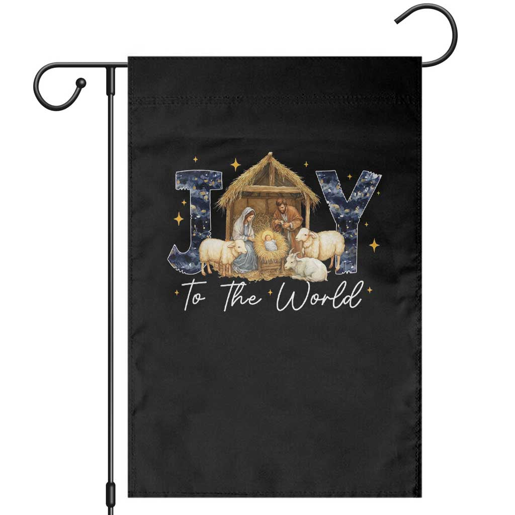 Nativity Scene Garden Flag Christian Christmas Jesus Joy To The World TS10 Black Print Your Wear