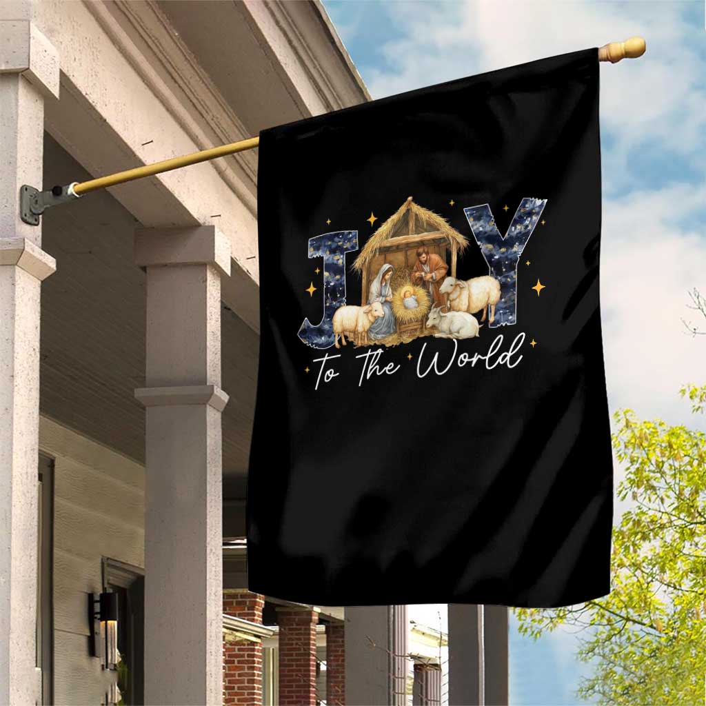Nativity Scene Garden Flag Christian Christmas Jesus Joy To The World TS10 Print Your Wear