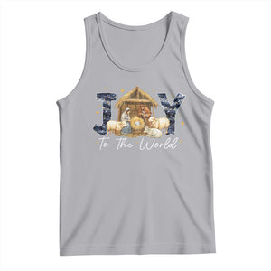 Nativity Scene Tank Top Christian Christmas Jesus Joy To The World TS10 Athletic Heather Print Your Wear