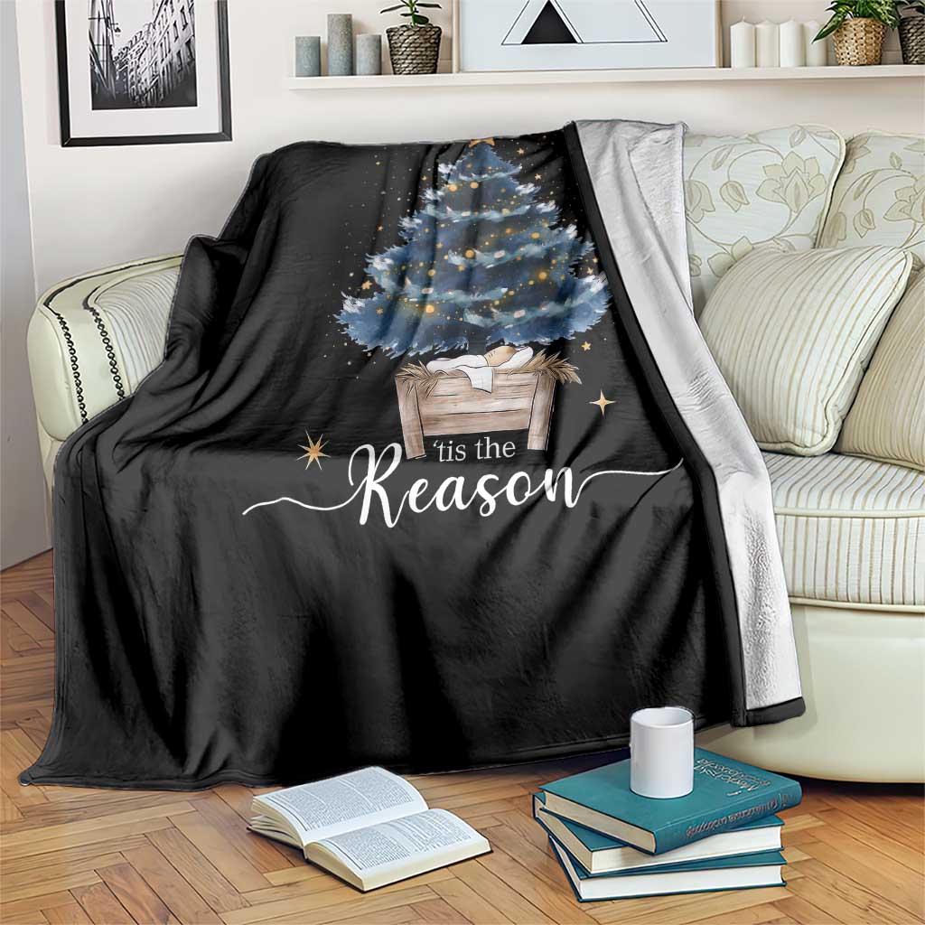 Nativity Scene Throw Blanket Jesus Reason Tis The Season Christian Christmas Tree TS10 Print Your Wear
