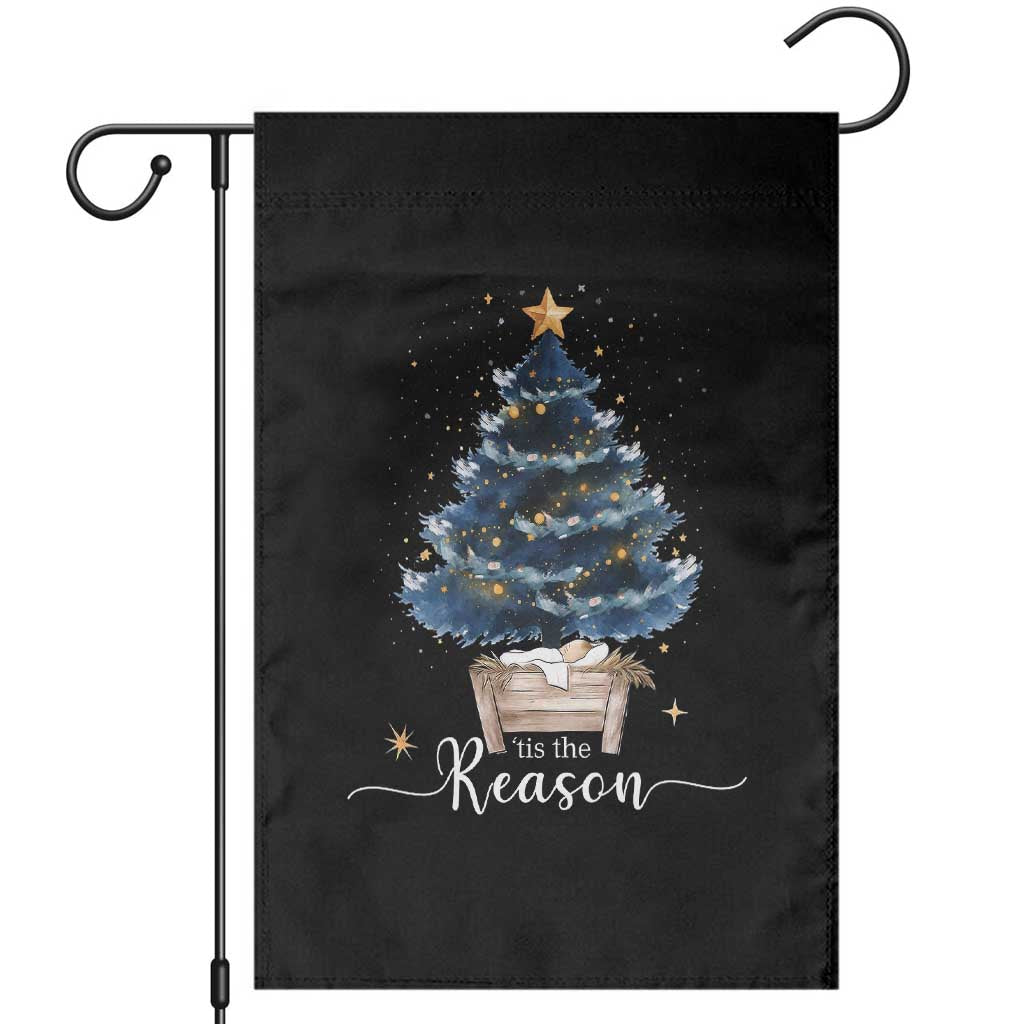Nativity Scene Garden Flag Jesus Reason Tis The Season Christian Christmas Tree TS10 Black Print Your Wear