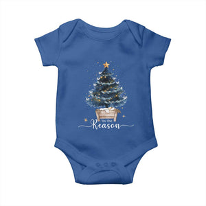 Nativity Scene Baby Onesie Jesus Reason Tis The Season Christian Christmas Tree TS10 Royal Blue Print Your Wear