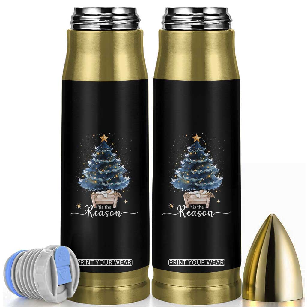 Nativity Scene Bullet Tumbler Jesus Reason Tis The Season Christian Christmas Tree TS10 Black Print Your Wear