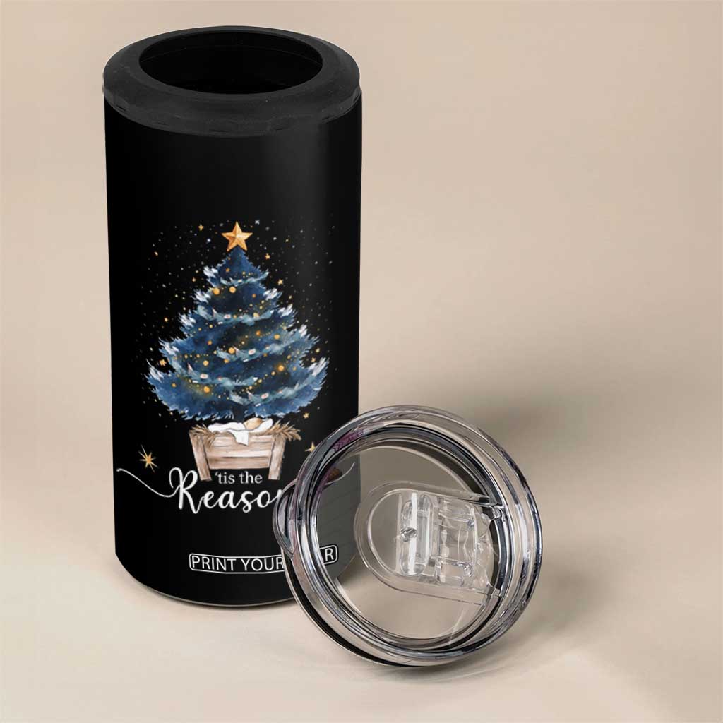 Nativity Scene 4 in 1 Can Cooler Tumbler Jesus Reason Tis The Season Christian Christmas Tree TS10 Print Your Wear