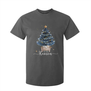 Nativity Scene T Shirt For Kid Jesus Reason Tis The Season Christian Christmas Tree TS10 Dark Heather Print Your Wear