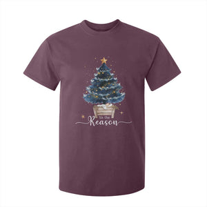 Nativity Scene T Shirt For Kid Jesus Reason Tis The Season Christian Christmas Tree TS10 Maroon Print Your Wear