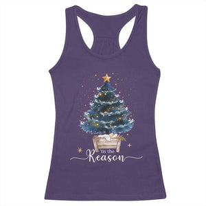 Nativity Scene Racerback Tank Top Jesus Reason Tis The Season Christian Christmas Tree TS10 Purple Print Your Wear