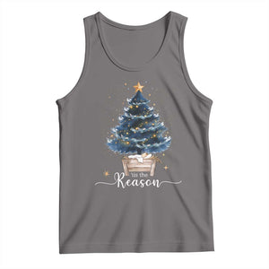 Nativity Scene Tank Top Jesus Reason Tis The Season Christian Christmas Tree TS10 Deep Heather Print Your Wear