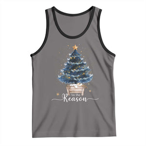 Nativity Scene Tank Top Jesus Reason Tis The Season Christian Christmas Tree TS10 Deep Heather Black Print Your Wear